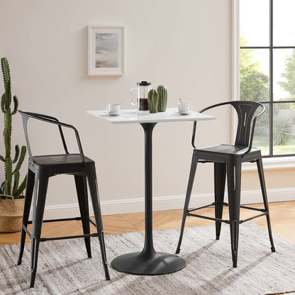 Lippa 28" Square Wood Bar Table