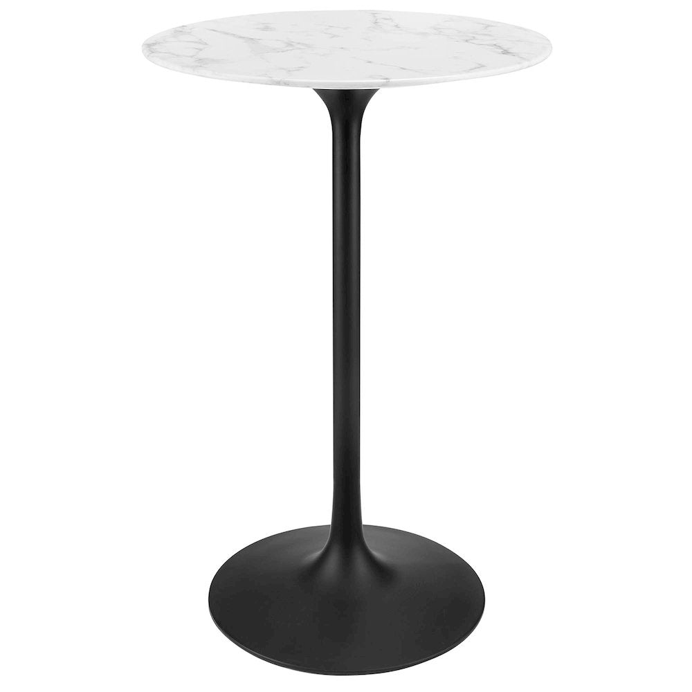 Lippa 28" Round Faux Marble Bar Table