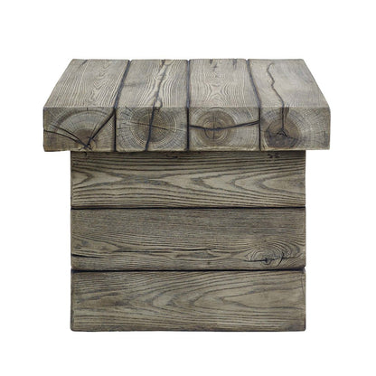Manteo Rustic Coastal Outdoor Patio Side Table