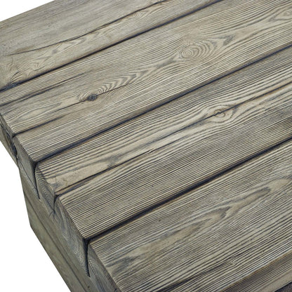 Manteo Rustic Coastal Outdoor Patio Side Table