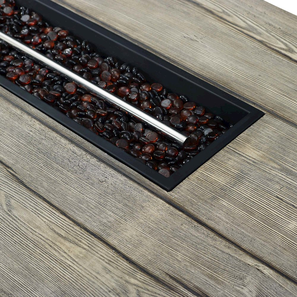 Manteo 70" Rectangular Outdoor Patio Fire Pit Table
