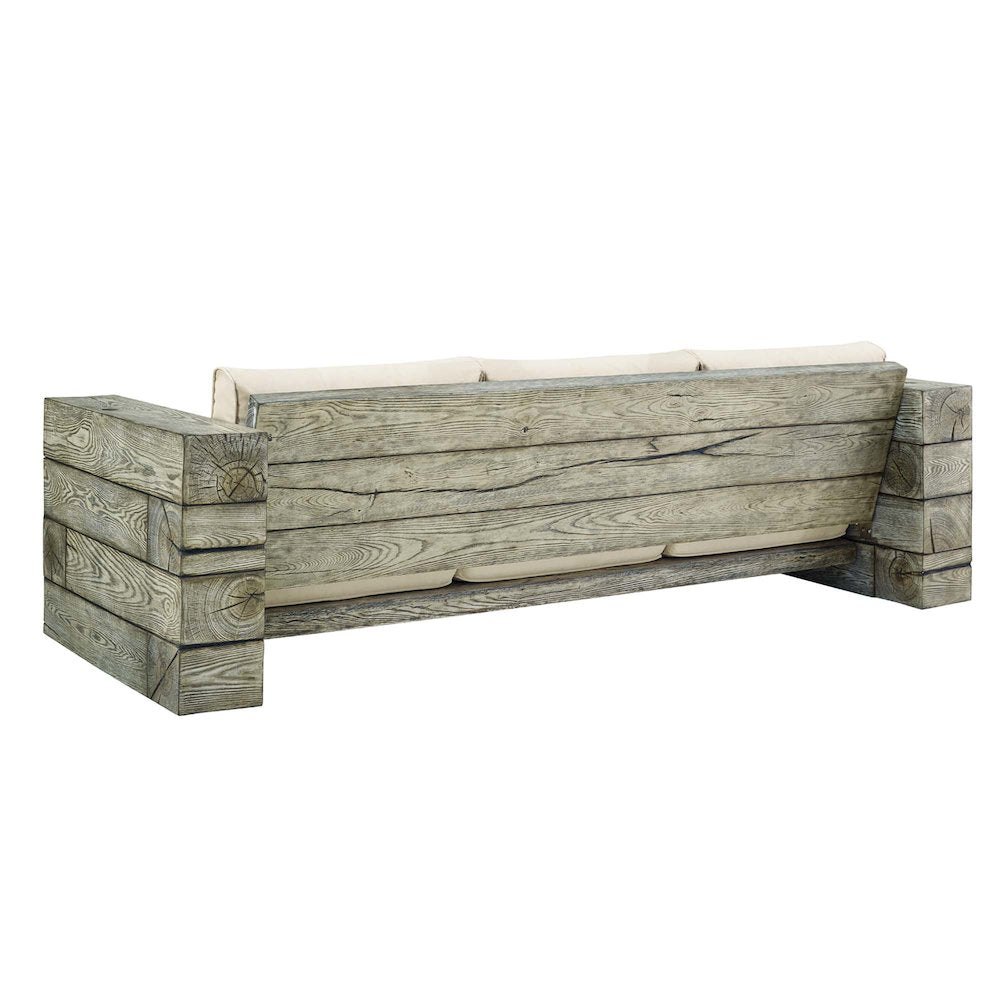 Manteo Rustic Coastal Outdoor Patio SunbrellaSofa