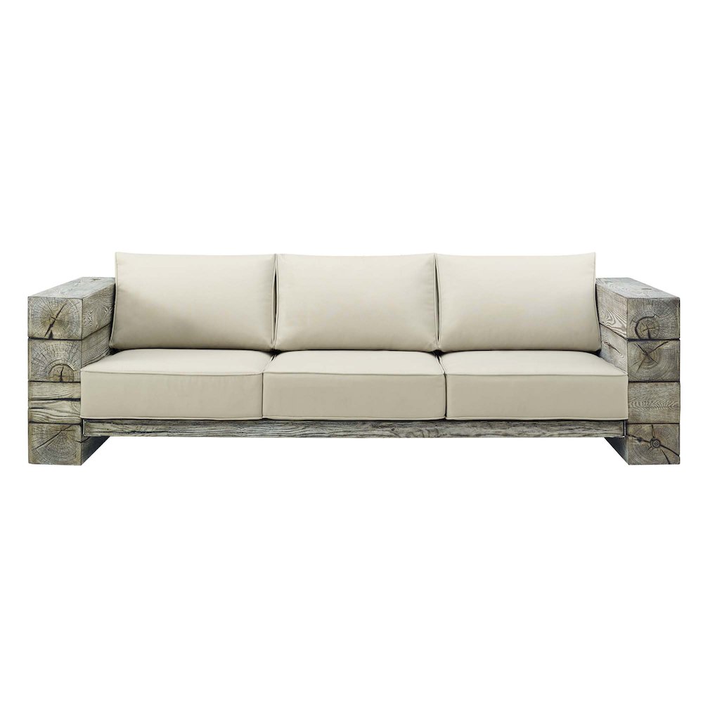 Manteo Rustic Coastal Outdoor Patio SunbrellaSofa