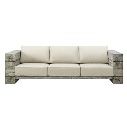 Manteo Rustic Coastal Outdoor Patio SunbrellaSofa