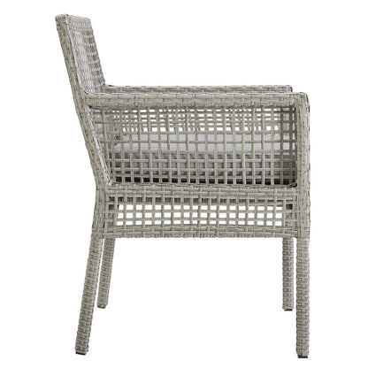 Aura Outdoor Patio Wicker Rattan Dining Armchair Set of 4
