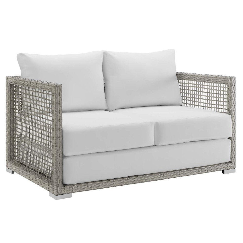 Aura 4 Piece Outdoor Patio Wicker Rattan Set