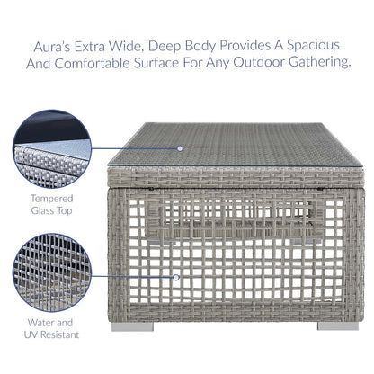 Aura 3 Piece Outdoor Patio Wicker Rattan Set
