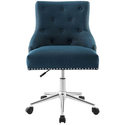 Regent Tufted Button Swivel Upholstered Fabric Office Chair