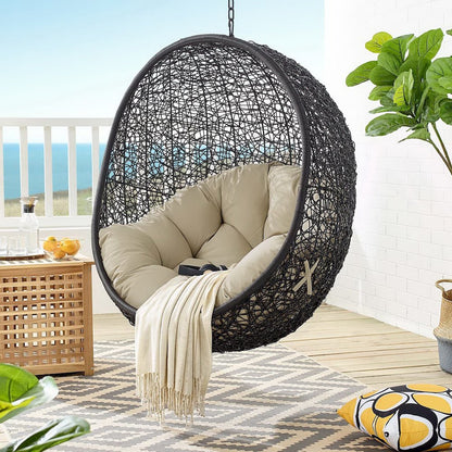 Encase Sunbrella Fabric Swing Outdoor Patio Lounge Chair Without Stand