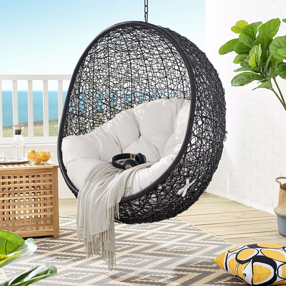 Encase Sunbrella Fabric Swing Outdoor Patio Lounge Chair Without Stand