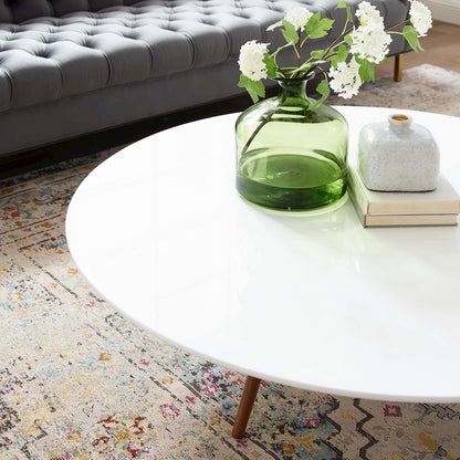 Lippa 48" Round Wood Coffee Table with Tripod Base