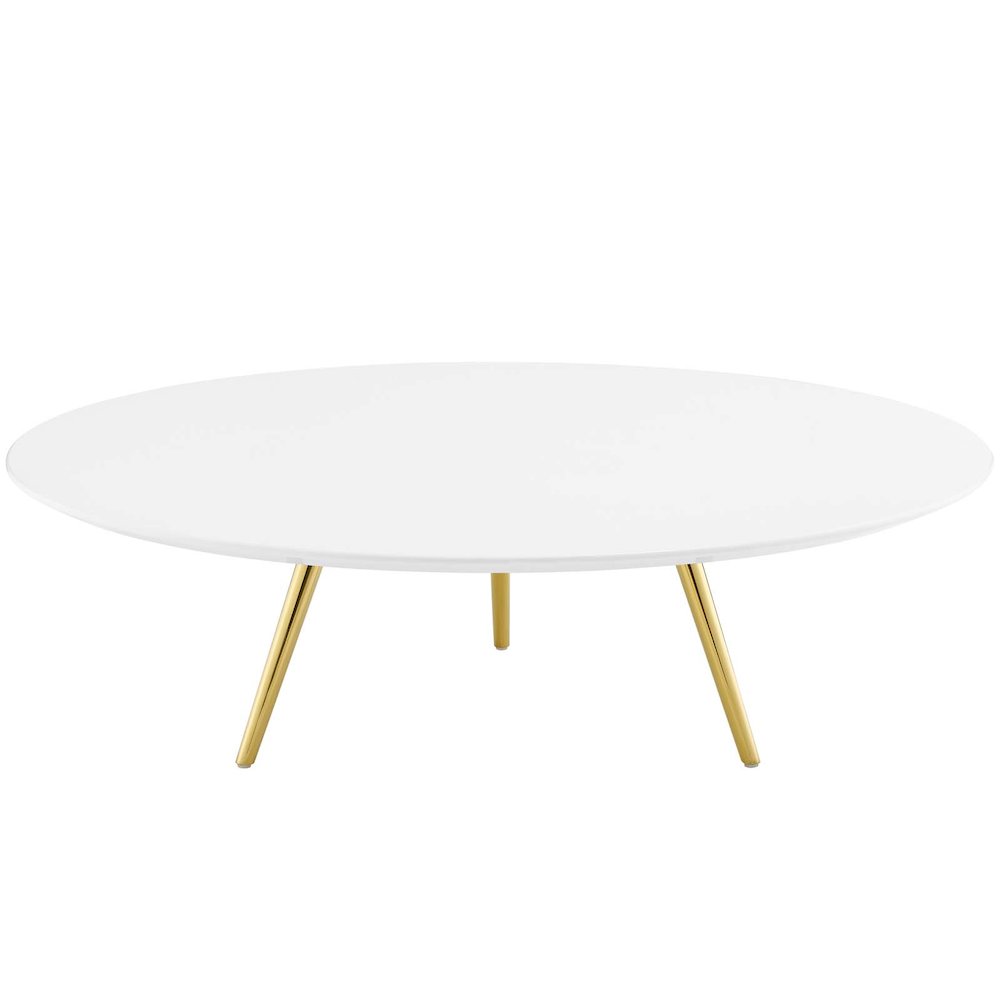 Lippa 48" Round Wood Coffee Table with Tripod Base