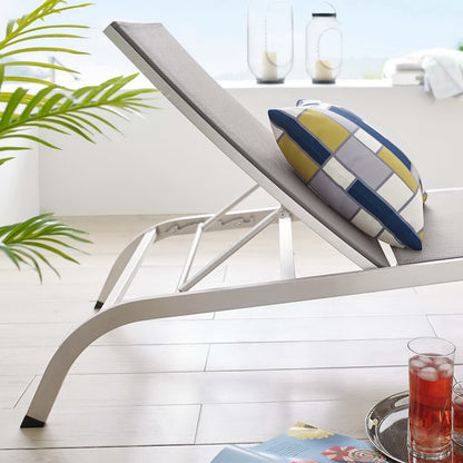 Savannah Mesh Chaise Outdoor Patio Aluminum Lounge Chair