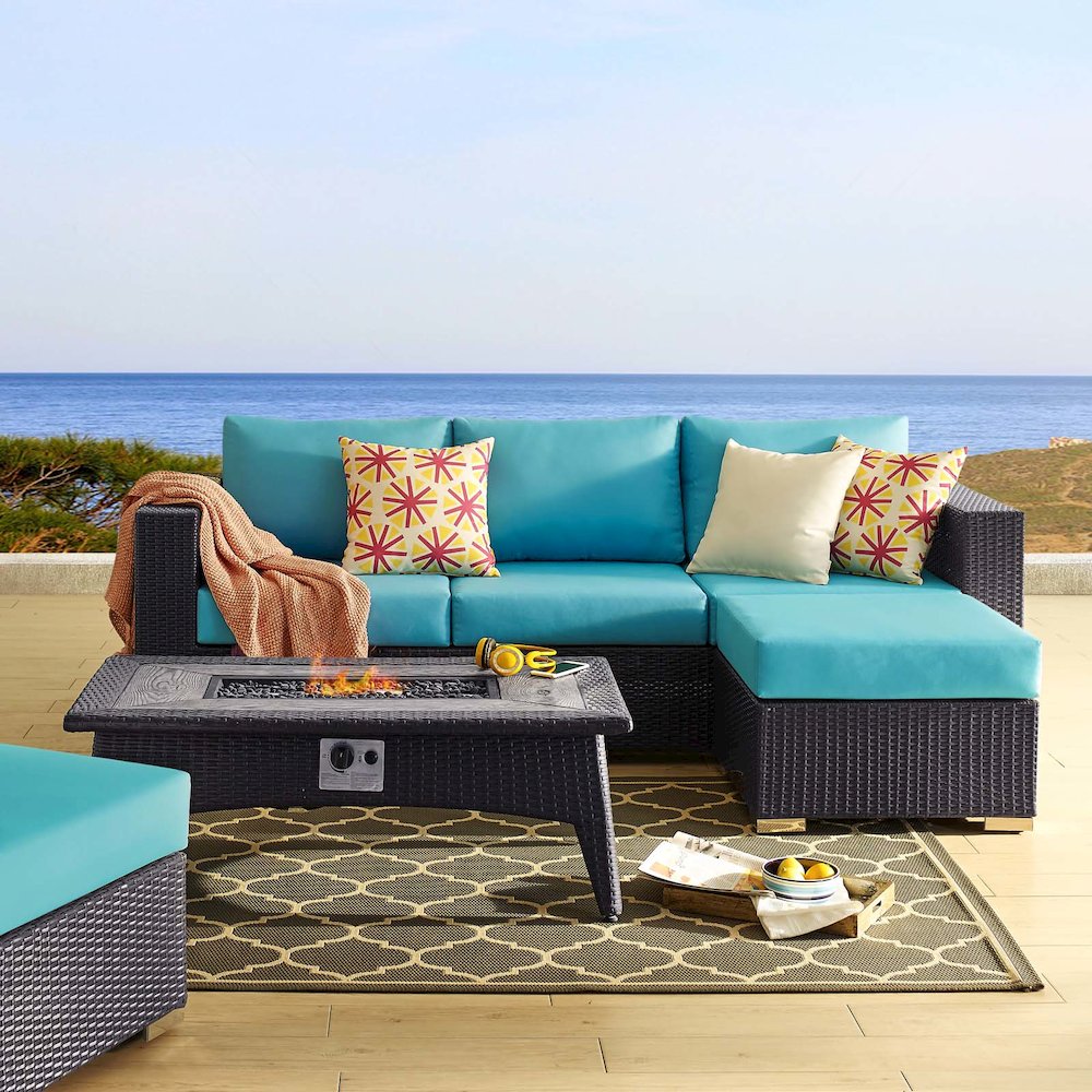 Convene 3 Piece Set Outdoor Patio with Fire Pit
