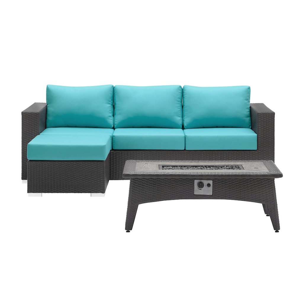 Convene 3 Piece Set Outdoor Patio with Fire Pit