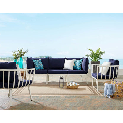 Riverside 4 Piece Outdoor Patio Aluminum Set