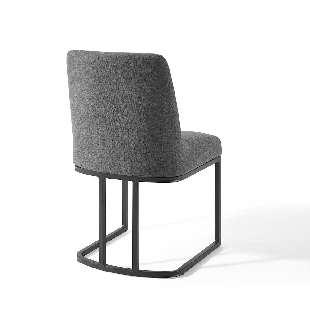 Amplify Sled Base Upholstered Fabric Dining Side Chair