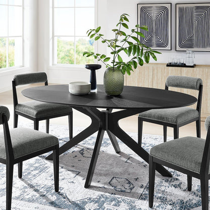 Crossroads 71" Oval Wood Dining Table