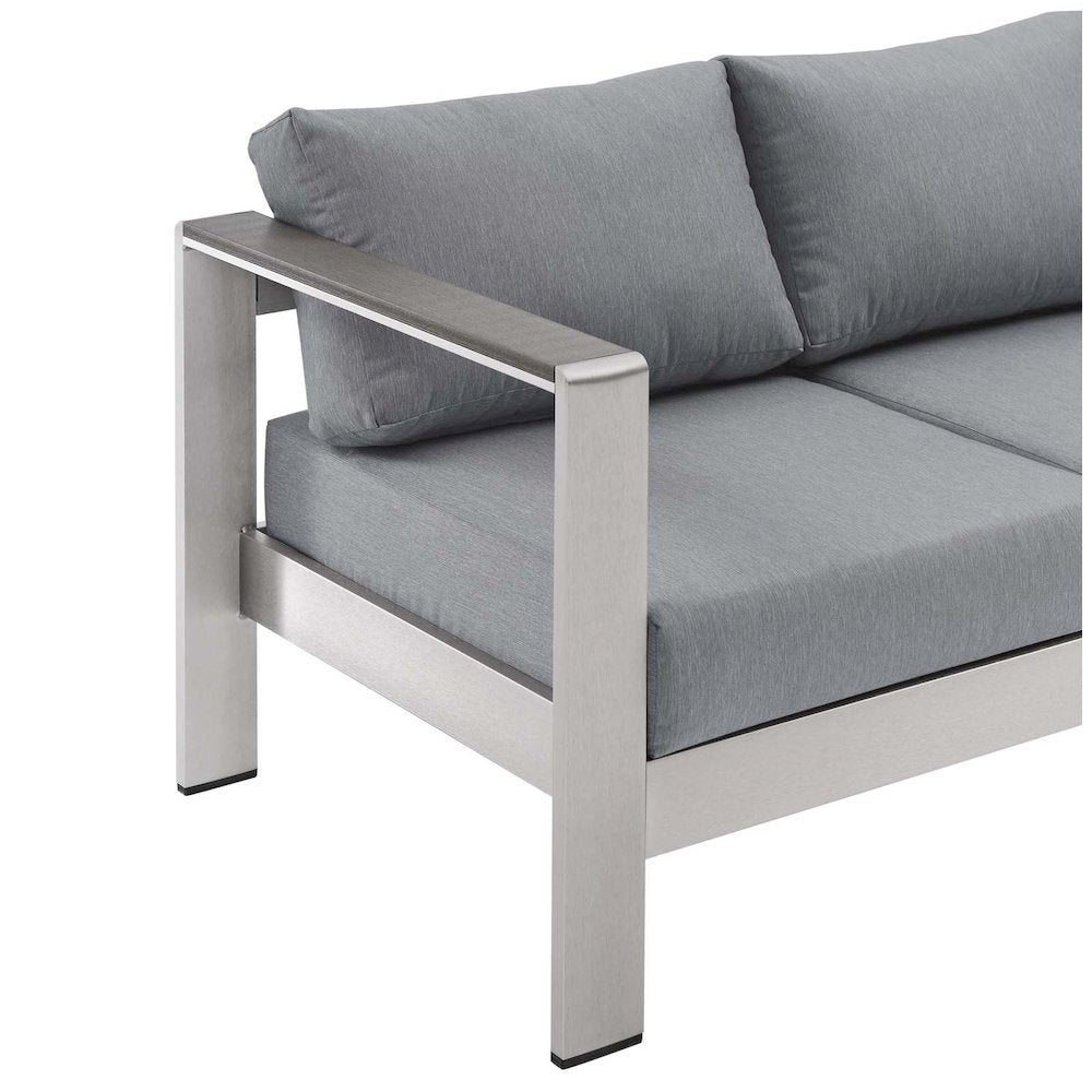 Shore Outdoor Patio Aluminum Sofa