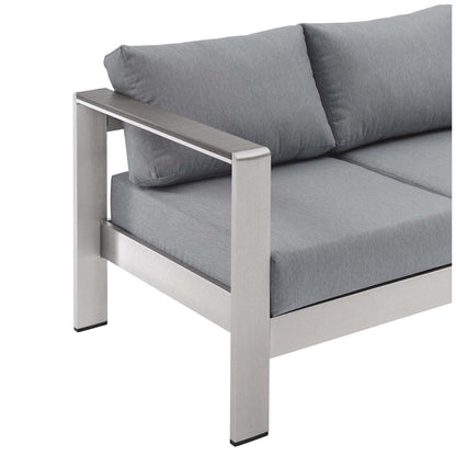 Shore Outdoor Patio Aluminum Sofa