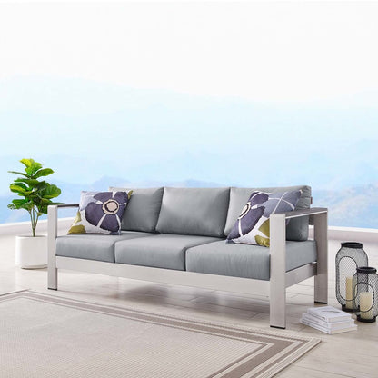 Shore Outdoor Patio Aluminum Sofa