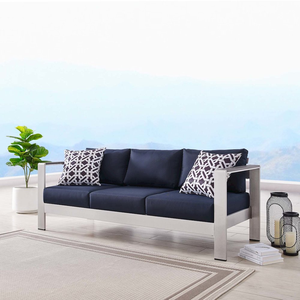 Shore Outdoor Patio Aluminum Sofa