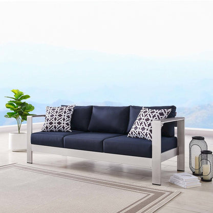 Shore Outdoor Patio Aluminum Sofa