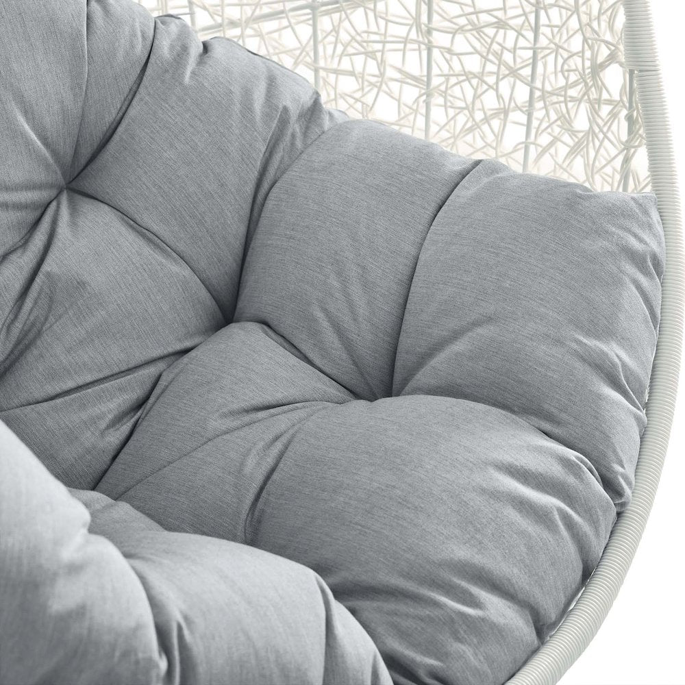Hide Outdoor Patio Sunbrella Swing Chair With Stand
