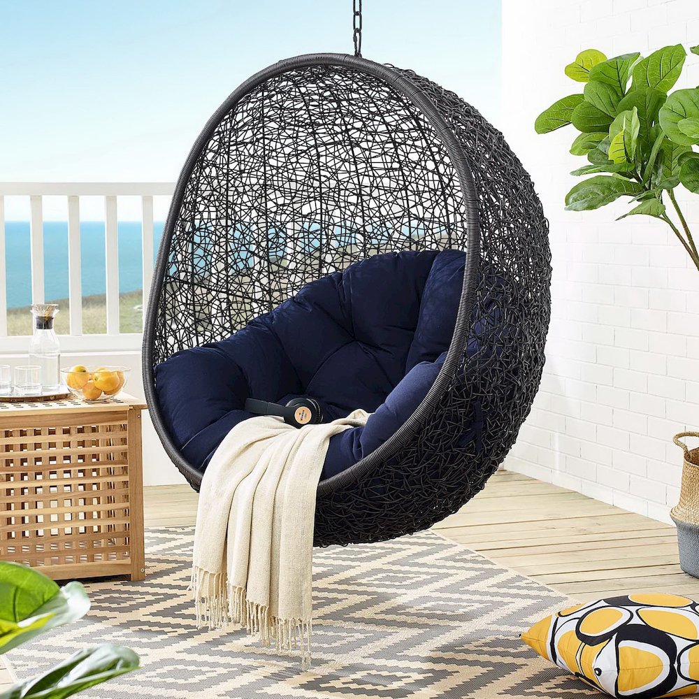 Encase Sunbrella Swing Outdoor Patio Lounge Chair