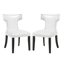 Curve Vinyl Dining Chair Set of 2