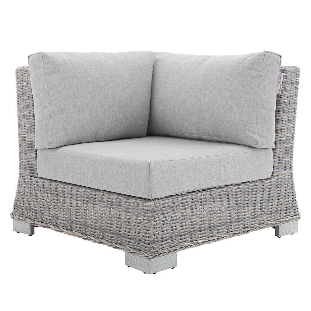 Conway Sunbrella Outdoor Patio Wicker Rattan Corner Chair