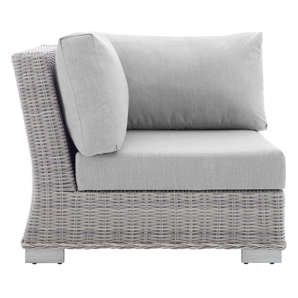 Conway Sunbrella Outdoor Patio Wicker Rattan Corner Chair