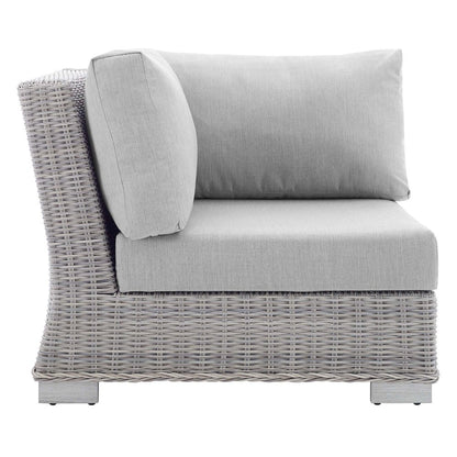 Conway Sunbrella Outdoor Patio Wicker Rattan Corner Chair
