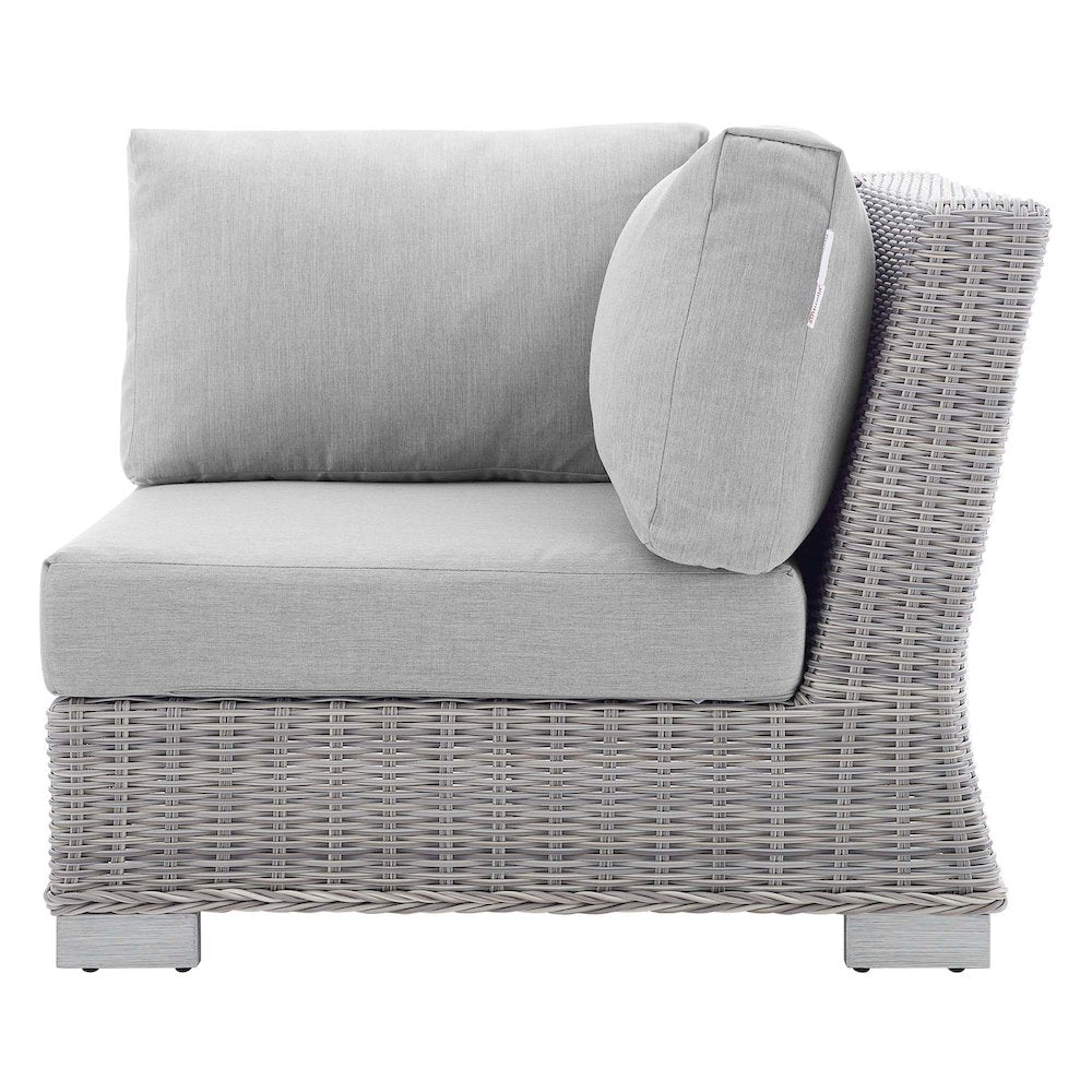 Conway Sunbrella Outdoor Patio Wicker Rattan Corner Chair