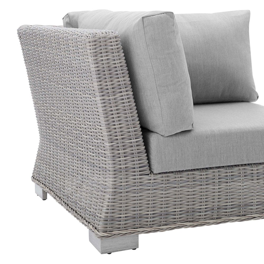 Conway Sunbrella Outdoor Patio Wicker Rattan Corner Chair