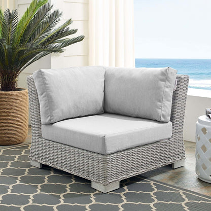 Conway Sunbrella Outdoor Patio Wicker Rattan Corner Chair