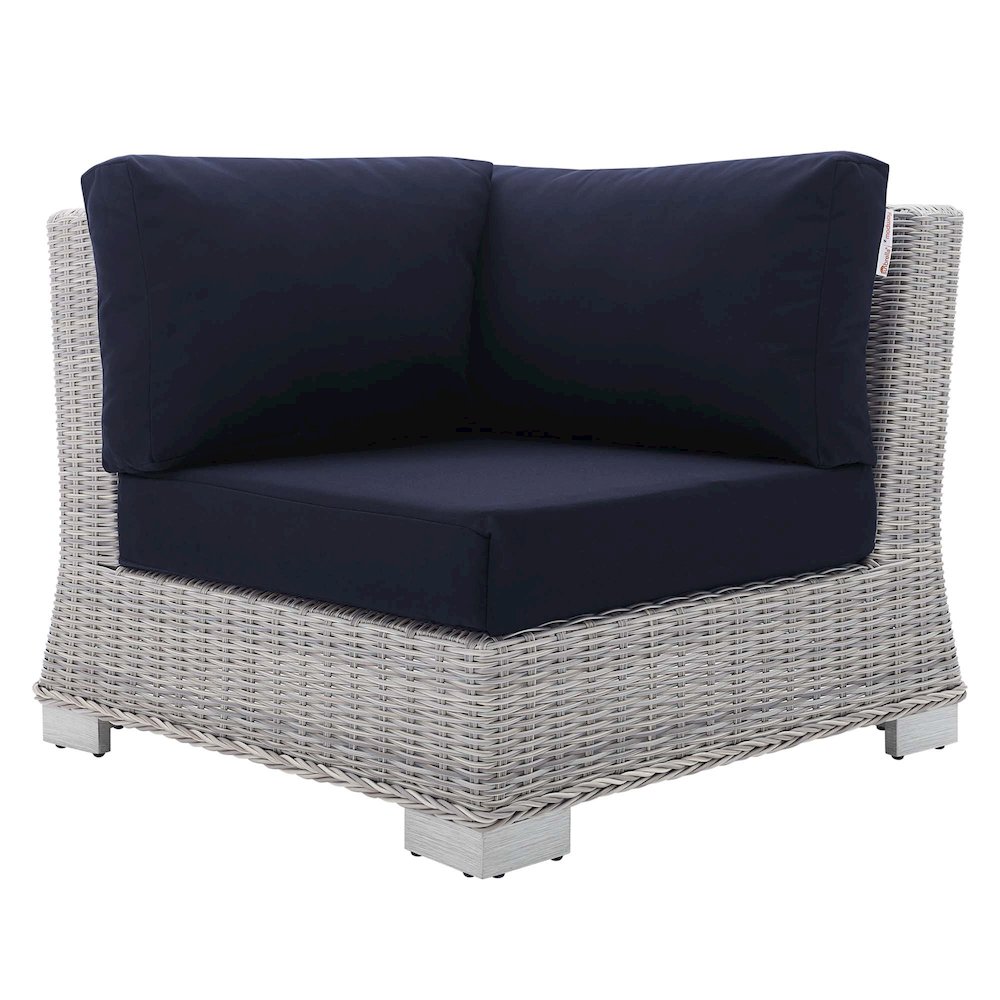 Conway Sunbrella Outdoor Patio Wicker Rattan Corner Chair