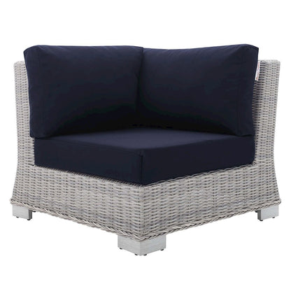 Conway Sunbrella Outdoor Patio Wicker Rattan Corner Chair