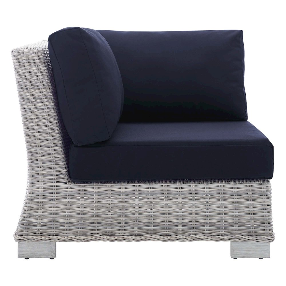 Conway Sunbrella Outdoor Patio Wicker Rattan Corner Chair
