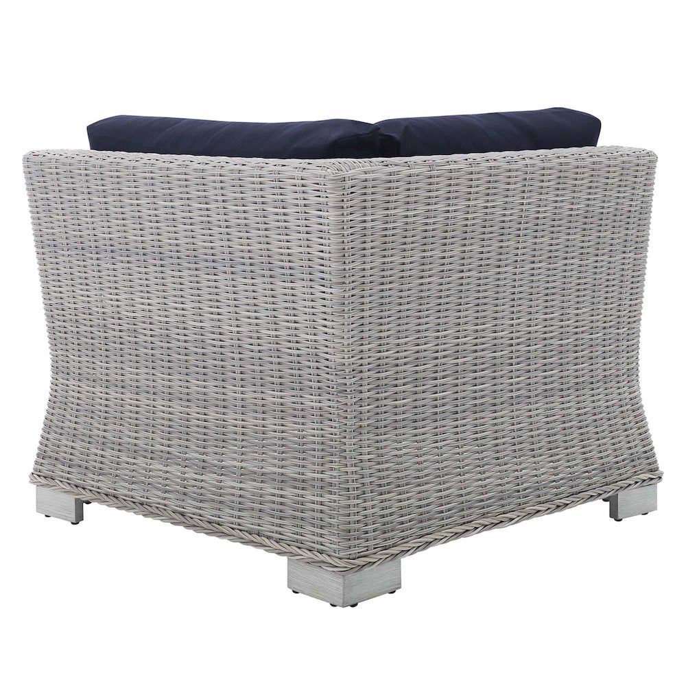 Conway Sunbrella Outdoor Patio Wicker Rattan Corner Chair
