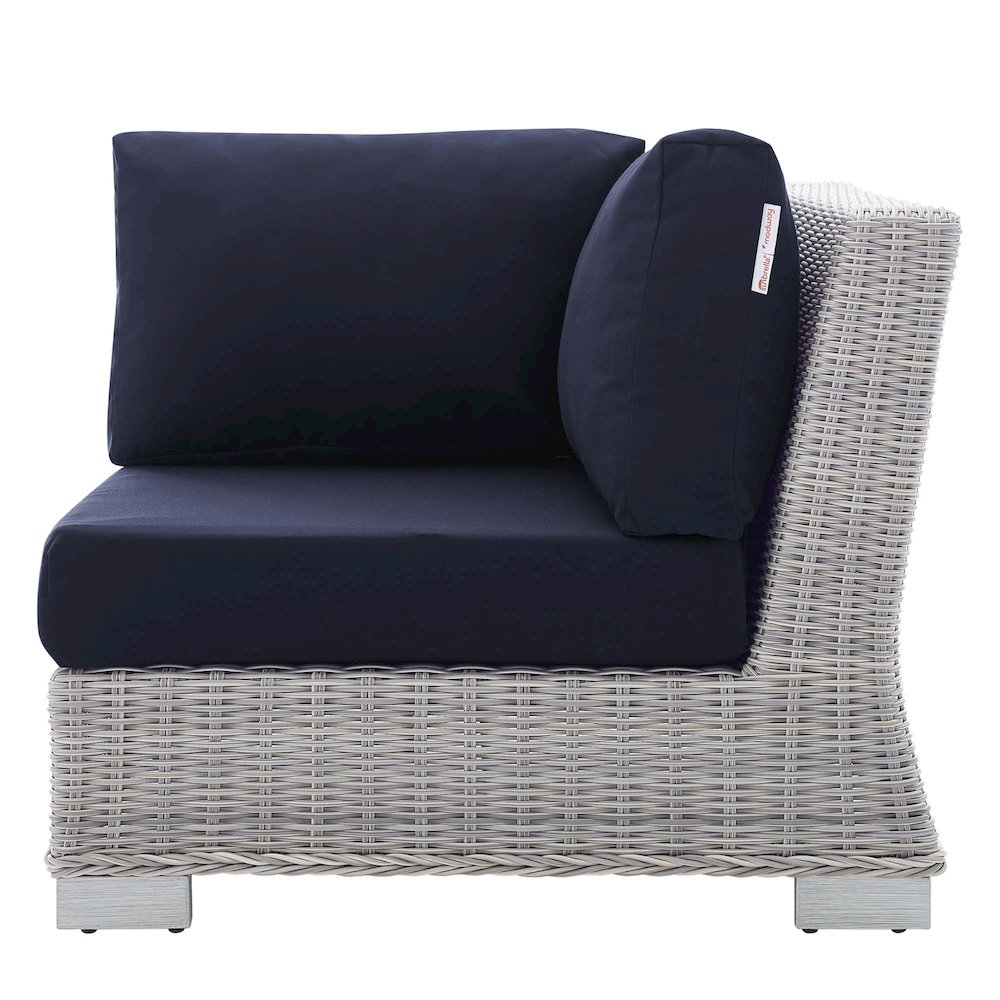 Conway Sunbrella Outdoor Patio Wicker Rattan Corner Chair