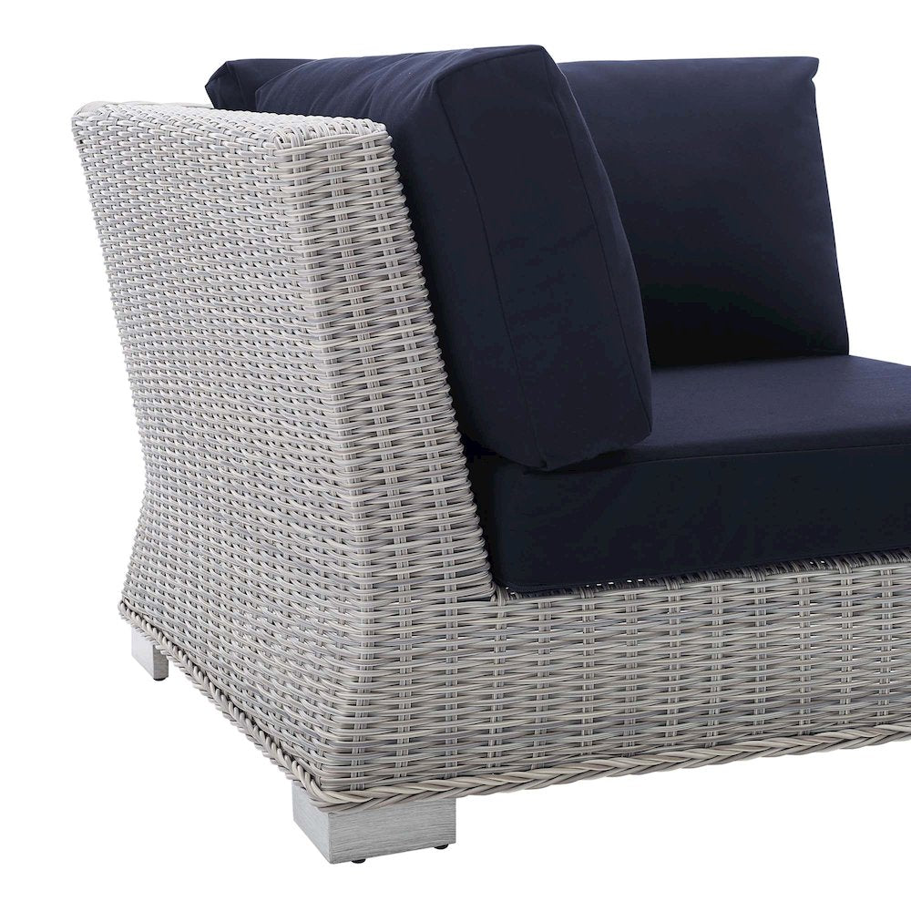 Conway Sunbrella Outdoor Patio Wicker Rattan Corner Chair