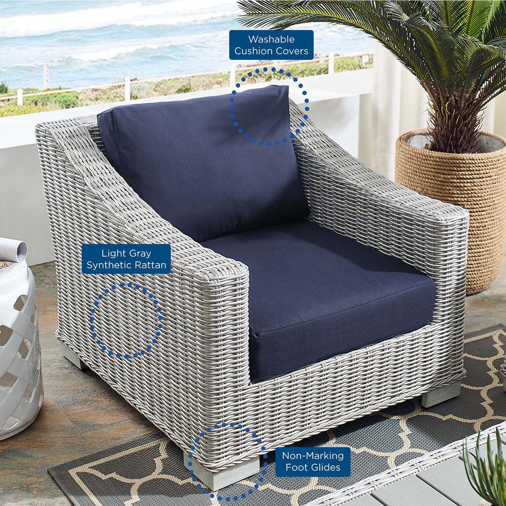 Conway Sunbrella Outdoor Patio Wicker Rattan Armchair