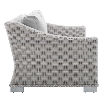 Conway Sunbrella Outdoor Patio Wicker Rattan Loveseat
