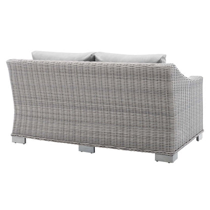 Conway Sunbrella Outdoor Patio Wicker Rattan Loveseat