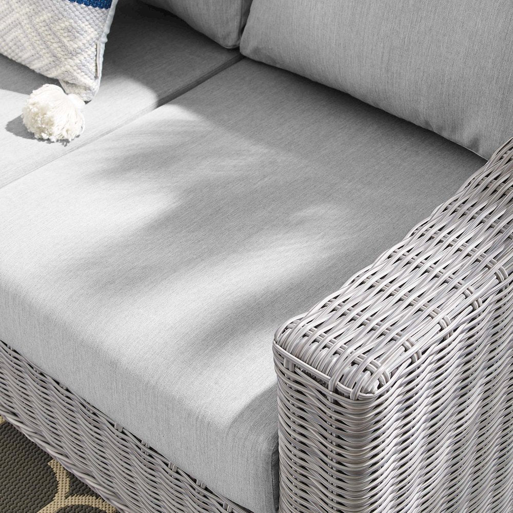 Conway Sunbrella Outdoor Patio Wicker Rattan Sofa