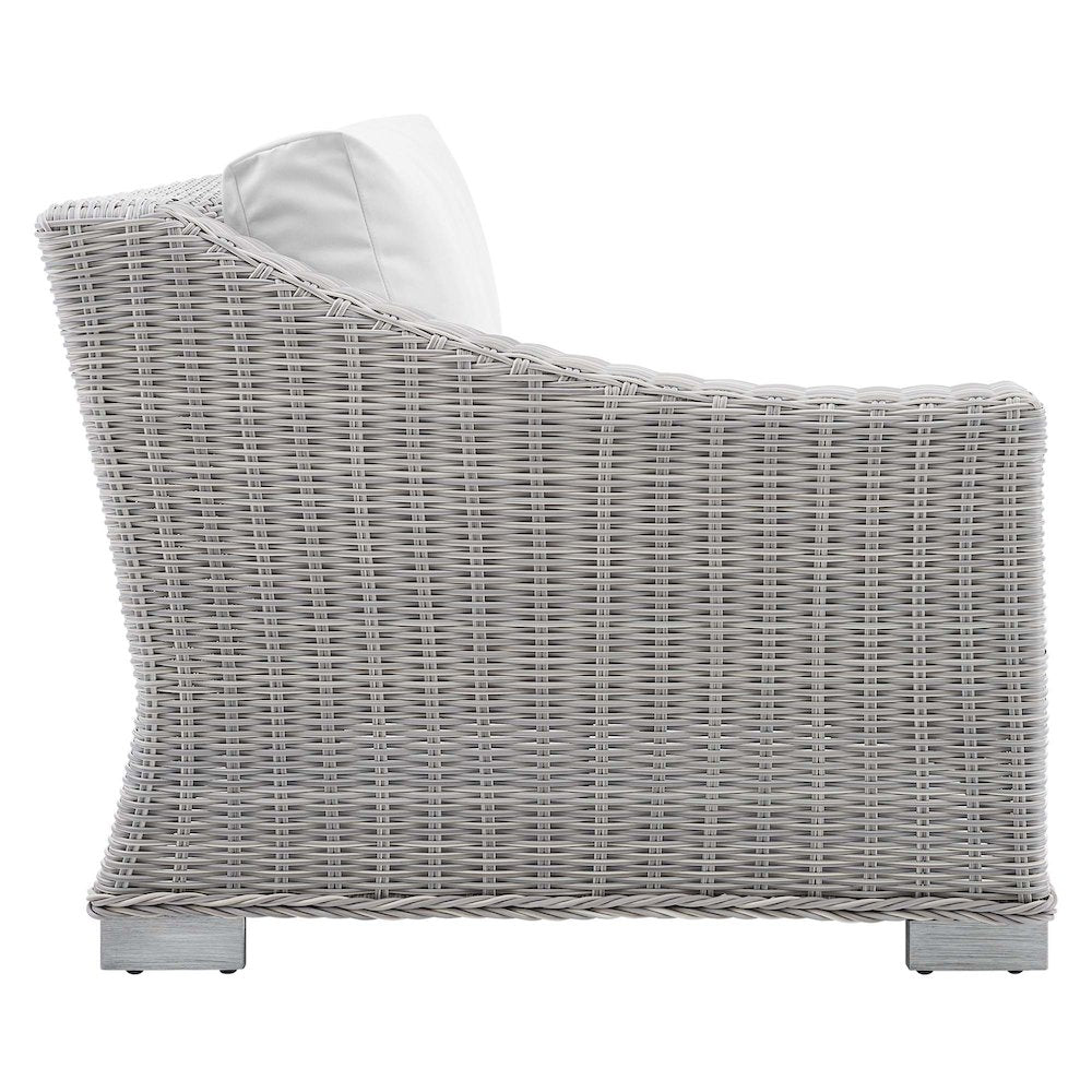 Conway Sunbrella Outdoor Patio Wicker Rattan Left-Arm Chair