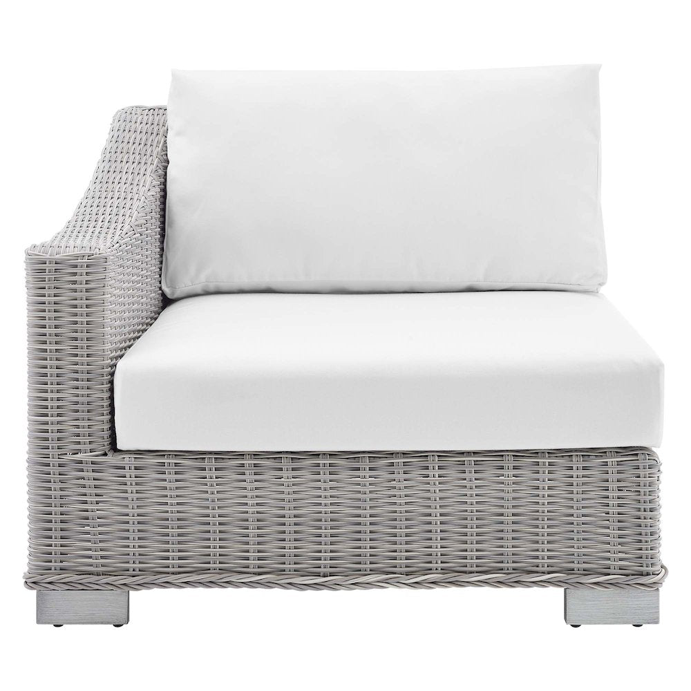 Conway Sunbrella Outdoor Patio Wicker Rattan Left-Arm Chair