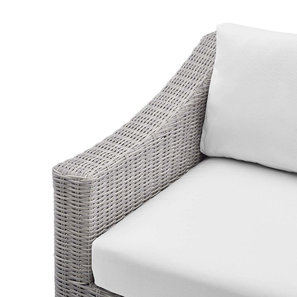 Conway Sunbrella Outdoor Patio Wicker Rattan Left-Arm Chair