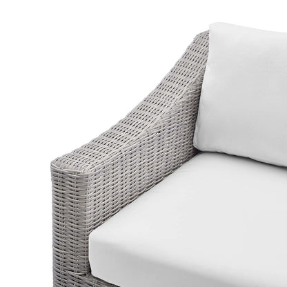 Conway Sunbrella Outdoor Patio Wicker Rattan Left-Arm Chair